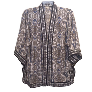 MAX STUDIO L KIMONO STYLE  PIT TO PIT 25” Open Front Flowy  Oversized PREWORN